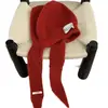 Pasamontañas Rojo para Mujer, Cálido y a Prueba de Frío, Gorro de Lana Tejido que Protege los Oídos, Combinación de Gorro Pullover y Bufanda para Adelgazar el Rostro