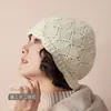 Rojo de Año Nuevo ~ Sombrero de Ganchillo Hecho a Mano 100% Lana Pura Sombrero de Punto Cálido Bolso Retro Suave Sombrero para la Cabeza Mujeres