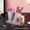Caja Organizadora de Almacenamiento para Brochas de Tiza de Escritorio Estante de Almacenamiento para Brochas de Maquillaje Lápiz de Cejas Transparente Acrílico Almacenamiento