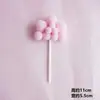 Decoração de bolo de aniversário Nuvem Branca arco-íris plug-in bola de pelo balão de ar quente lua Cartão de inserção Nuvem Branca para vestir