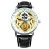 T-Winner Moda casual europea y americana para hombre Reloj Hollow Moon hueco Reloj mecánico automático calado