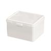 Caja Pequeña Blanca Pura con Tapa abatible para Tarjetas, Caja de Almacenamiento My Little Pony, Organizador de Escritorio a Prueba de Polvo Estilo Ins