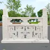 Balustrada Oca Esculpida em Mármore Branco Guarda-corpo de Rio de Mármore Grade de Pedra de Granito Bluestone Jardim Estilo Chinês Novo