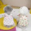 Ropa para Perros Verano Mascota Cachorro Bichón Maltés Encaje Manga Campana Vestido Princesa 25 Gasa de Algodón Vestido con Manga Campana