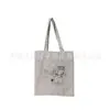 Bolso de Hombro de Lona con Dibujos Animados Creativos Bolso de Mano de Lona Simple Casual Bolso de Compras Multifuncional Ecológico