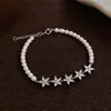 Pulsera de Flor de Zirconia Súper Brillante Estilo Francés con Perlas, Lujo Ligero y Sensación de Alta Gama, Joyería de Moda Elegante Vintage para Mujeres