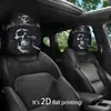 Funda de reposacabezas de coche de terror y divertida, funda de asiento a prueba de polvo, almohada de coche y funda de almohada para el cuello altamente transpirables