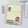 Colección de blocs de notas A5 desprendibles de dibujos animados, libro de páginas de colores para voltear, portapapeles de estudiante portátil, bloc de notas de mensajes