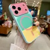 Funda de Bloques de Color Estilo Europeo y Americano Que se Transforma Instantáneamente en 18, Adecuada para Funda de Teléfono Apple 17 Pro Max, iPhone 18 Pro Cobertura Total, Atracción Magnética 16/15