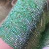 2mm Jade Australiano Natural Degradê Facetado, Conta Redonda, Conta Solta, Lançamento Forte Rosto de Bola de Futebol Colar Produto Semi-acabado