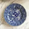 Plato Británico Original de Comercio Exterior Jbs Azul y Blanco de Cerámica con Color Bajo Esmalte Estilo Occidental para Filete, Plato de Cena, Tazón de Postre para Uso Doméstico