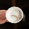 Porta-copos de Cerâmica Osmanthus Pintado à Mão Formato de Pétala com Isolamento Térmico Acessórios para Conjunto de Chá Kung Fu Porta-copos de Alto Valor para o Anfitrião