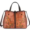 Bolso de Mujer de Piel Genuina, Bolso de Mano Vintage, Bolso Tote Original Lavado en Color, Sensación de Alta Gama, Gran Capacidad, Múltiples Compartimentos, Comercio Transfronterizo
