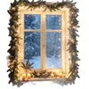 Venta Caliente Transfronteriza Enredadera Navideña Adorno Grueso para Colgar en la Puerta Decoraciones para Árbol de Navidad Set de Corona Dorada Roja