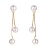 Nuevos Aretes de Nicho Fragantes de Moda para Primavera y Verano Estilo Hong Kong Elegantes Únicos Aretes de Perlas Aretes de Lujo Ligero de Alta Gama para Mujer