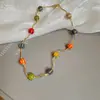Estilo Étnico Irregular Contas de Cristal Contas Colar Acessórios Feminino Luz de Luxo Alta Qualidade Corrente da Clavícula Estilo de Férias Colar