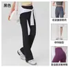 Pantalones de yoga de alta elasticidad para mujer con un ligero acampanado, adecuados para usar al aire libre, pantalones de fitness que realzan los glúteos, ligeros y con buena caída, pantalones deportivos de cintura alta con acampanado de tiburón