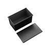 Molde rectangular negro corrugado para pan tostado con tapa 450g molde dorado para pan tostado antiadherente Venta directa de fábrica