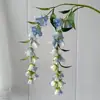 Sinos de Vento Estilo Pesca Simulada, Flores Artificiais para Decoração de Cena de Casamento, Decoração de Casa e Hotel, Flores Artificiais para Venda por Atacado Transfronteiriça, Flores Artificiais