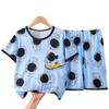 Pijama de verano de manga corta para niños del Sudeste Asiático, para niños medianos y grandes, traje de ropa de casa para niños y niñas, verano delgado