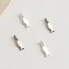 Prata Esterlina S925 Pingente de Peixe Retrô Corda Trançada Cristal Pulseira de Contas DIY Colar Pingente de Peixe Acessórios de Joias