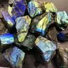 Labradorita Cruda Adornos Piedra de Cristal Lana Mineral Decoración Acuario Piedra de Paisajismo Luz de Luna Azul Hogar