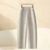 Pantalones Cortos de Moda Personalizados de Acetato y Lana 2026 Otoño/Invierno Nuevos Pantalones Casuales de Cintura Alta Adelgazantes Versátiles para Mujer