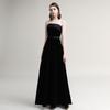 Vestido de Brindis de Novia Estilo Verano 2026 Vestido Largo Burdeos sin Tirantes para Banquete de Bodas, Elegante Vestido de Anfitrión para Reunión Anual para Mujeres