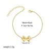 Pulsera de Lazo de Oro de 18K Transfronteriza Europea y Americana Pulsera de Perlas Cadena Fina Ajustable de Acero Inoxidable Simple y Versátil