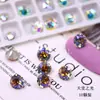 K9 Nuevos Pedrería de Uñas Redondas de 6 mm con Base Puntiaguda de Gama Alta, Pedrería Tridimensional Super Brillante para Decoración de Uñas de Vidrio DIY