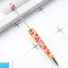 Caneta de plástico com contas spot atacado caneta de plástico com contas DIY criativa caneta esferográfica de flor de desenho animado com transferência de água