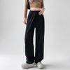 Calça Wide Leg com Bolsos Grandes Estilo Americano Retrô para Mulheres, Nova Coleção Primavera e Outono, Cintura Alta, Emagrecedora, Calça Casual Versátil, Calça Esportiva