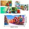 Tarjetas de Felicitación Navideñas Populares Transfronterizas Multiserie Hechas a Mano con Diamantes Juego de 9 Piezas con Sobres Pegatina de Diamante Dibujos Animados Juego de 6 Piezas
