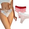 Calcinha Fio Dental Sexy Personalizada para Mulheres com Renda Renda Algodão Puro Cavalo Design Recortado Calcinha Fio Dental Triângulo Feminina