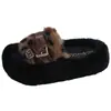 Sandalias de vestir sin cordones, color block, a la moda, peludas para mujer, nueva colección otoño/invierno 2026, casuales, que realzan la altura, antideslizantes, cómodas y elegantes.