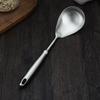Espátula de Fritar de Aço Inoxidável 304 com Cabo, Utensílio de Cozinha Resistente ao Calor, Atacado do Fabricante, Colher de Cozinha de Grau Alimentício
