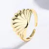 Anillo de Concha de Plata 925 para Mujer Anillo Sencillo Anillo Abierto Anillo de Nicho de Gama Alta Joyería de Mano Elegante de Lujo Accesible