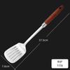 Espátula de palisandro de acero inoxidable 304 para el hogar, cuchara para gachas, utensilios de cocina, espátula espesa para cocinar, cuchara para sopa, juego de cuatro piezas