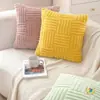 Almofada de Sofá de Pelúcia de Algodão Cor Sólida Transfronteiriça Almofada de Sofá Minimalista Moderna Decoração de Sala de Estar Almofada de Cabeceira