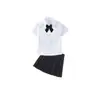 Ropa de Performance para Niños Camisa Blanca Pantalones Cortos de Manga Corta Camisa para Foto de Niño Traje de Performance Ropa Infantil Vestido para Niña de las Flores