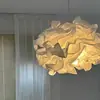 Luminária Pendente de Arte em Papel DIY Estilo Wabi-Sabi Lâmpada Criativa Japonesa em Forma de Nuvem para Quarto Estudo Decoração de Balcão de Bar Lâmpada de Bar