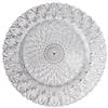 Plato de Cristal Cristalino Nórdico Vajilla de Hotel Plato Plano Pavo Galvanizado Plato Decorativo de Banquete para Postre Mesa de Café Plato para Frutas