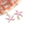 1 Acero Inoxidable Galvanizado al Vacío Esmalte de Doble Cara Colgante Colgante Gota de Aceite Colorida Estrella de Mar Oceánica Accesorios de Joyería DIY