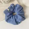 Scrunchie simples de xadrez sólido estilo coreano, elegante e versátil para mulheres, adequado para rabos de cavalo baixos e coques, acessório de cabelo feminino