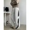 Pantalones Casuales Cómodos Sueltos Versátiles Estilo Coreano para Otoño e Invierno Hombres Adolescentes Estilo Americano Rayados Pierna Ancha Pierna Recta Pantalones Deportivos
