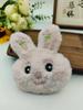 Primavera y verano nuevo broche de conejo felpa lindo animal pequeño caricatura japonés ropa de niñas zapatos colgante de bolso pequeño regalo