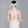Horquilla de perlas con lazo y velo para Amazon transfronterizo, vestido de novia sencillo, novia vintage, horquilla para dama de honor, accesorios para el cabello