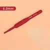 Venta al por mayor del fabricante Juego de ganchillos de mango suave rojo Herramientas de tejer hechas a mano para bricolaje para principiantes Suéter de ganchillo Gancho de ganchillo antideslizante