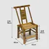 Silla de Bambú de Sichuan al por Mayor Taburete Respaldo Silla Tejido de Bambú Hecho a Mano Antiguo Hogar Niños Taburete Pequeño de Bambú Tejido