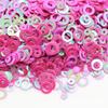 Accesorios hechos a mano para bricolaje, lentejuelas redondas de 5 mm para decoración de uñas, material de relleno de láminas láser de limo de barro de cristal